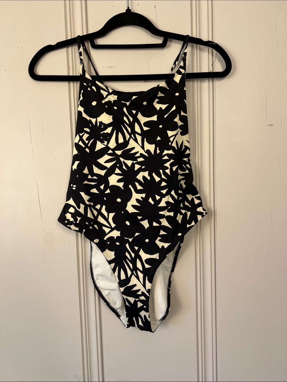 Everlane ReNew One Piece Swimsuit Medium Floral Tie Front Sustainable